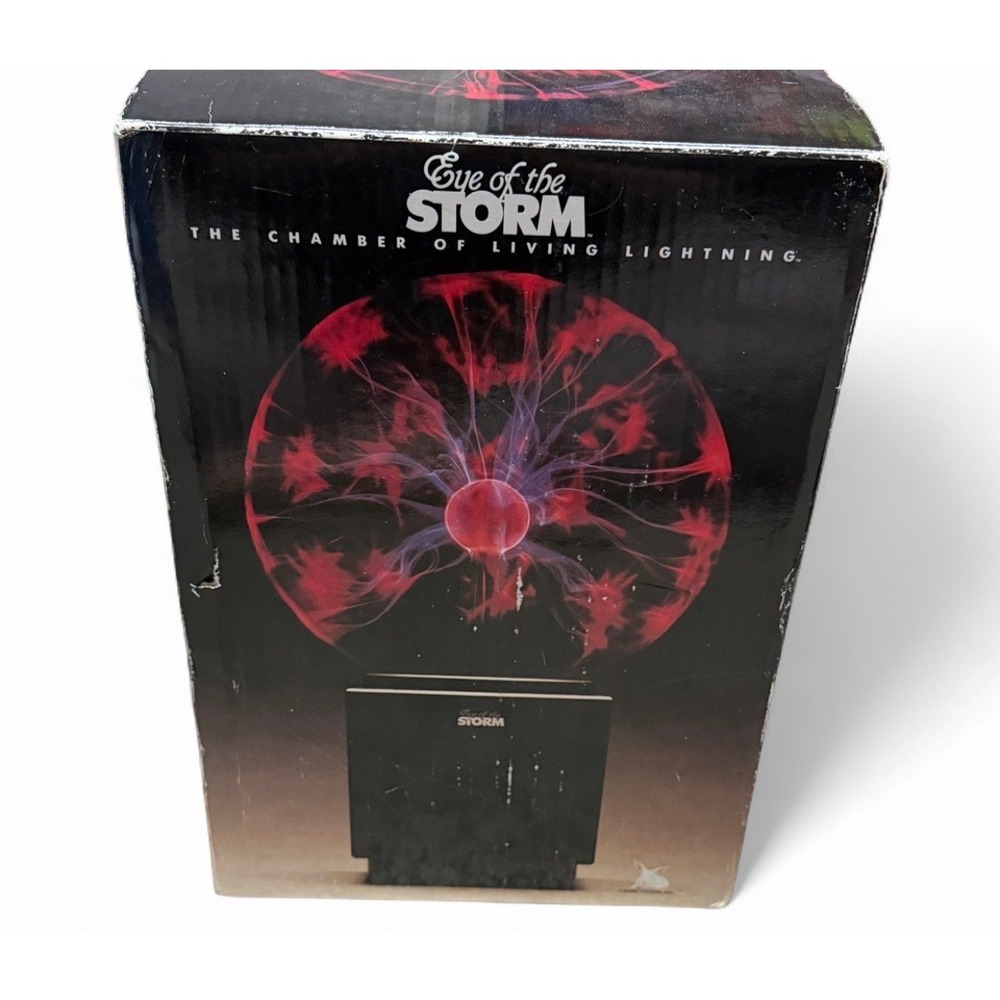 Vintage 1987 Eye Of The Storm Plasma Ball Chamber Of Living Lightning w/ Box